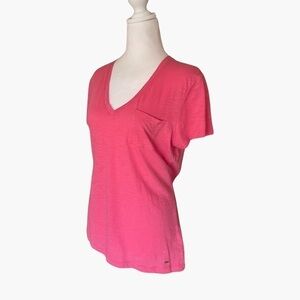 Tommy Hilfiger Women’s Pink Tee Size Large